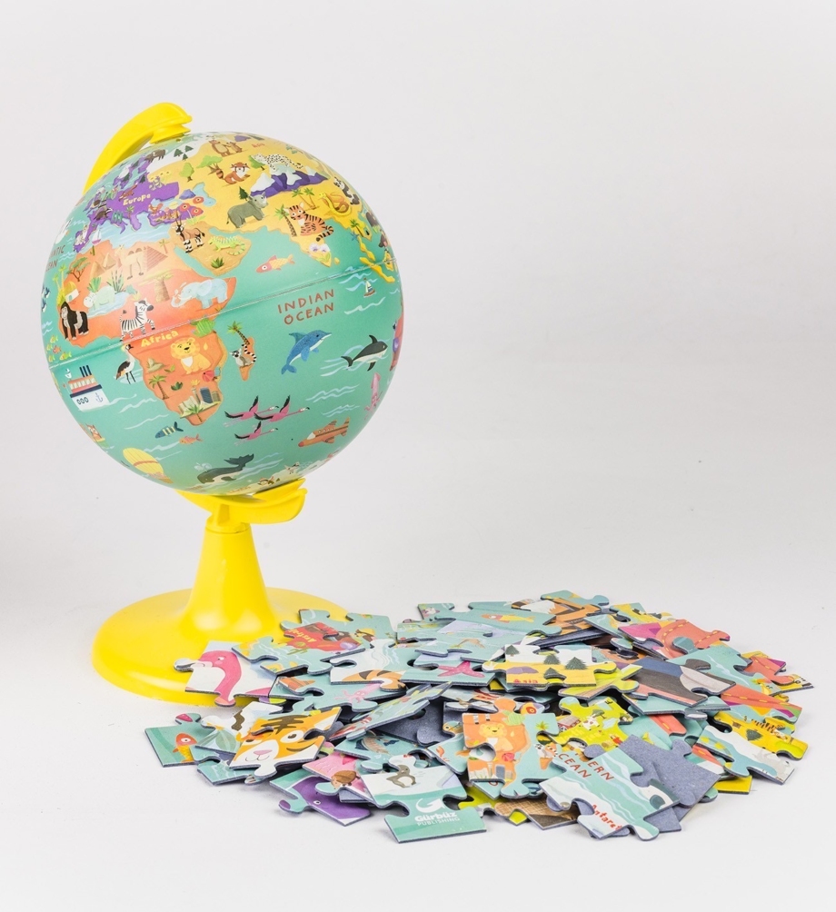 57054 GLOBUS+100PCS PUZZLE 15CM NA SRPSKOM JEZIKU 481514