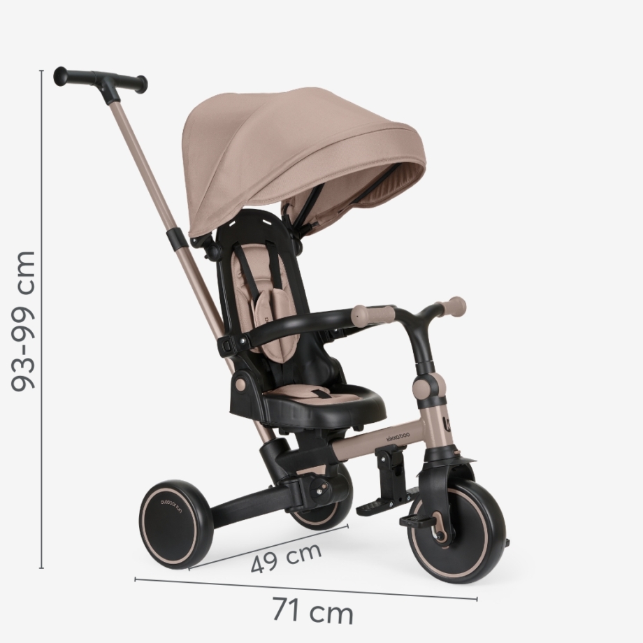 KIKKA BOO Tricikl ALUMA 8in1 beige dimenzije tricikla kikka boo aluma 8in1 beige