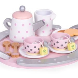 Drveni set za čaj šolje čajnik 15 komada ECOTOYS - Slika 1
