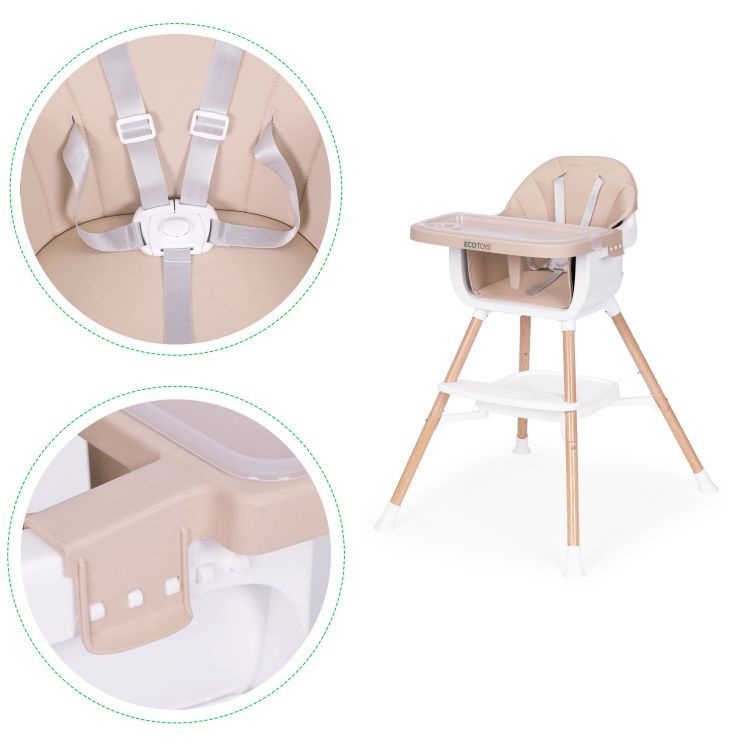 Hranilica za bebe 2u1 Beige ECOTOYS
