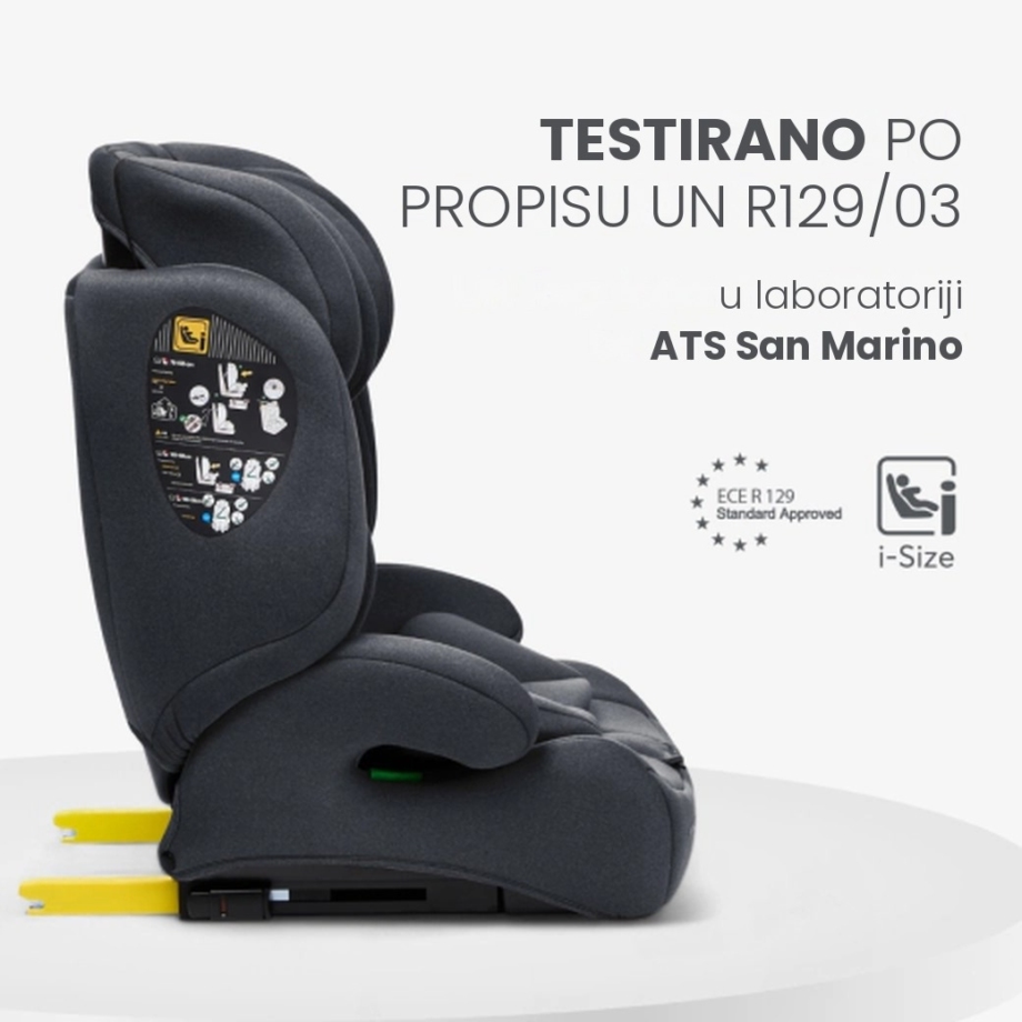 Autosedište I-BRONN I-SIZE testirano po propisu UN R129/03, i-Size