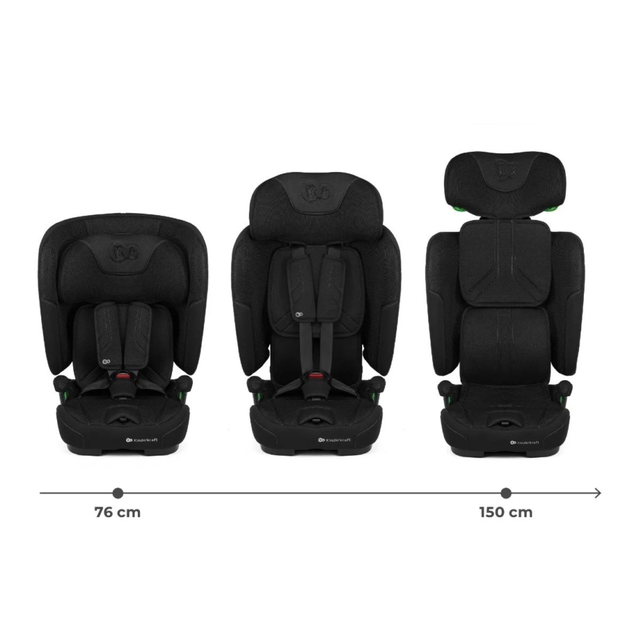 KINDERKRAFT AUTOSEDISTE FIX2GO I-SIZE 76-150CM BLACK