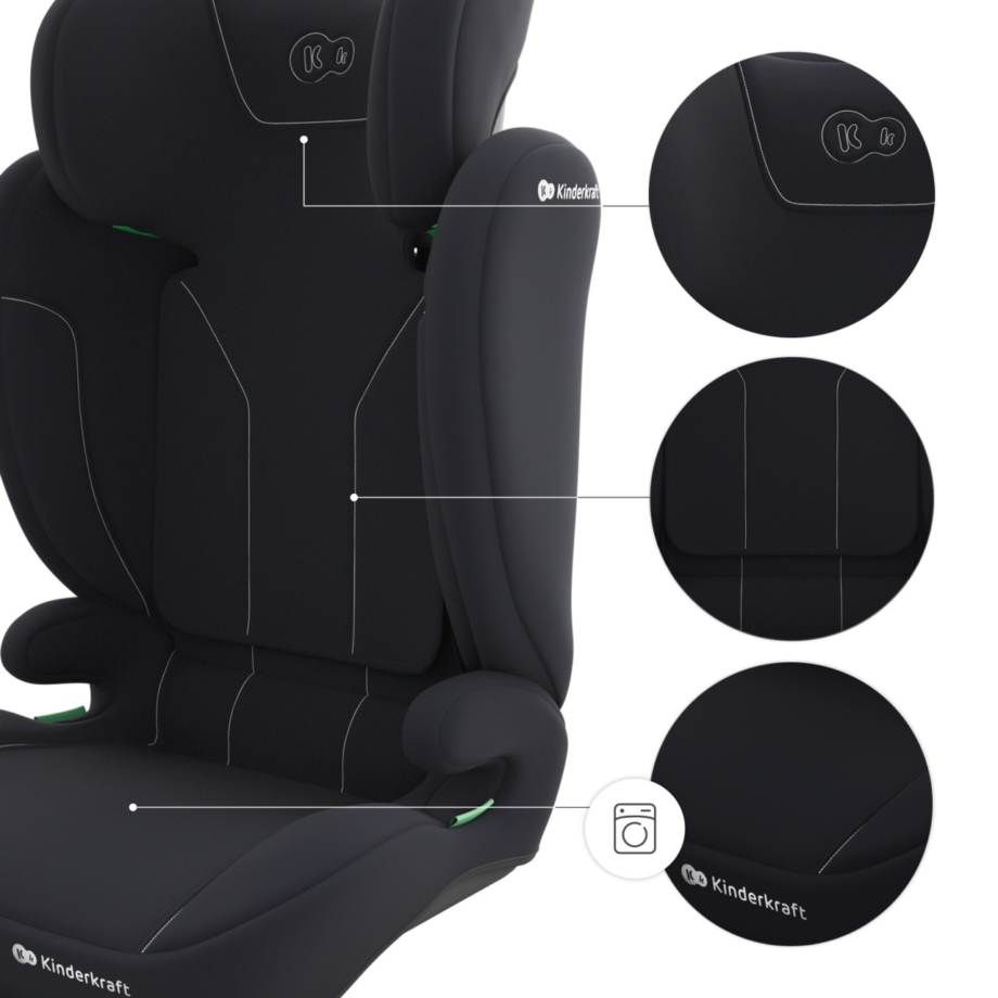 KINDERKRAFT AUTOSEDISTE I-SPARK 2 PLUS I SIZE BLACK KINDERKRAFT AUTOSEDISTE I-SPARK 2 PLUS I SIZE BLACK