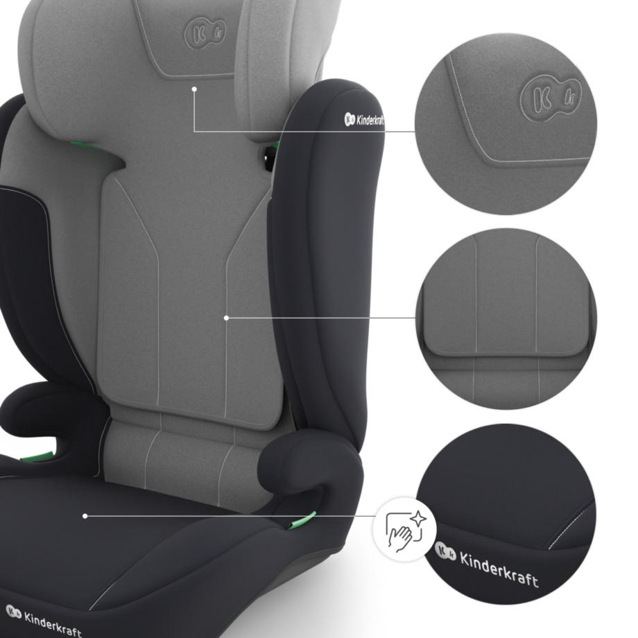 KINDERKRAFT AUTOSEDISTE I-SPARK 2 PLUS I SIZE GREY KINDERKRAFT AUTOSEDISTE I-SPARK 2 PLUS I SIZE GREY