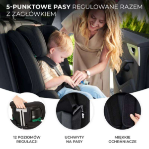KINDERKRAFT AUTOSEDISTE SAFETY FIX2 I-SIZE 76-150CM GREY - Slika 5