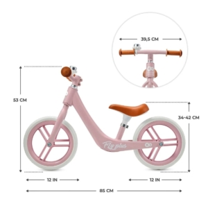 KINDERKRAFT BICIKL GURALICA FLY PLUS POWDER PINK - Slika 5