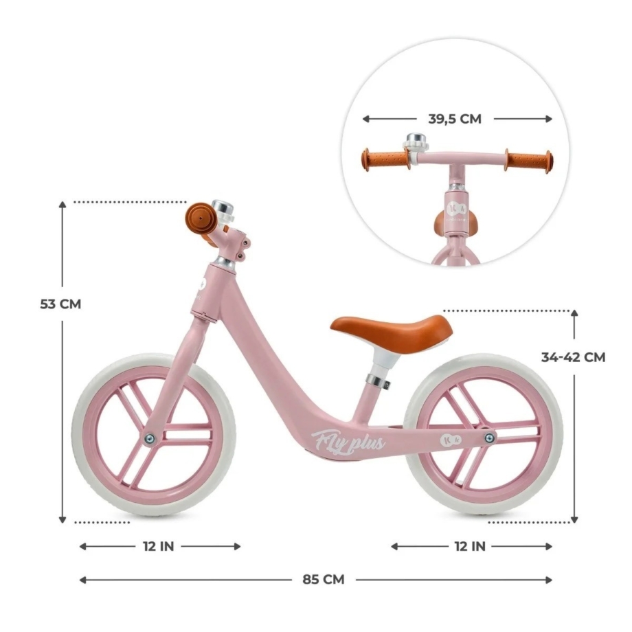KINDERKRAFT BICIKL GURALICA FLY PLUS POWDER PINK