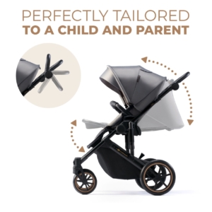 Kinderkraft kolica PRIME 2 3u1 MINK PRO SHADOW GREY - Slika 5