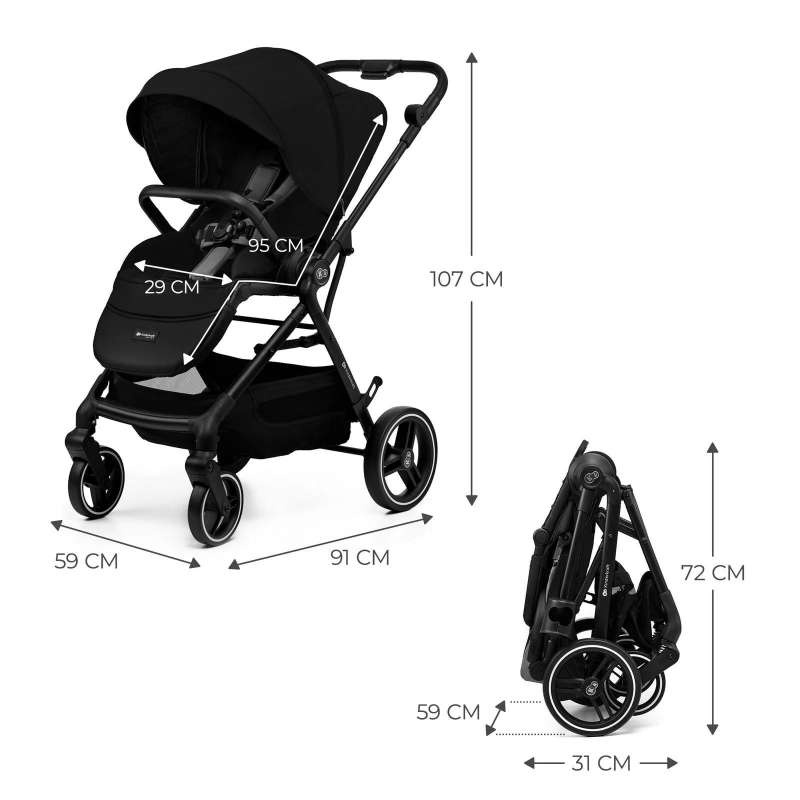 KINDERKRAFT KOLICA YOXI PURE BLACK KINDERKRAFT KOLICA YOXI PURE BLACK