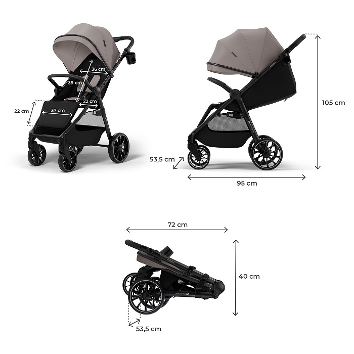 KINDERKRAFT KOLICA ZA BEBE GRANDE 2 BEIGE KINDERKRAFT KOLICA ZA BEBE GRANDE 2 BEIGE