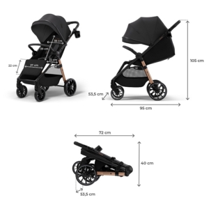 KINDERKRAFT KOLICA ZA BEBE GRANDE 2 BLACK KINDERKRAFT KOLICA ZA BEBE GRANDE 2 BLACK - Slika 5