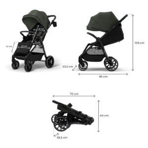 KINDERKRAFT KOLICA ZA BEBE GRANDE 2 GREEN KINDERKRAFT KOLICA ZA BEBE GRANDE 2 GREEN - Slika 6