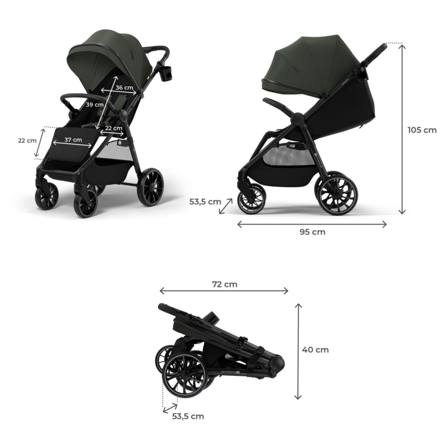 KINDERKRAFT KOLICA ZA BEBE GRANDE 2 GREEN KINDERKRAFT KOLICA ZA BEBE GRANDE 2 GREEN