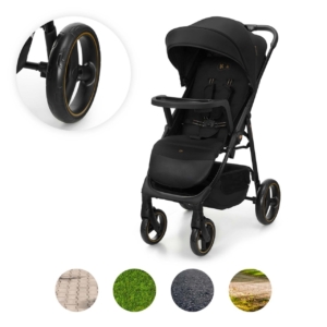 KINDERKRAFT KOLICA ZA BEBE SA TACNOM TRIG 3 BLACK - Slika 6