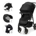 KINDERKRAFT KOLICA ZA BEBE SA TACNOM TRIG 3 BLACK