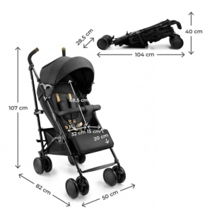 KINDERKRAFT KOLICA ZA BEBE SIESTA 2 BLACK - Slika 6