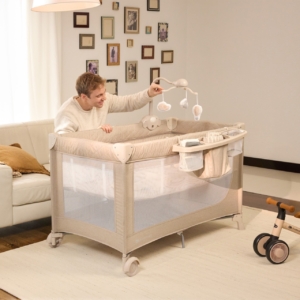 KINDERKRAFT PRENOSIVI KREVETAC 2U1 LEODY UP BEIGE KINDERKRAFT PRENOSIVI KREVETAC 2U1 LEODY UP BEIGE - Slika 3