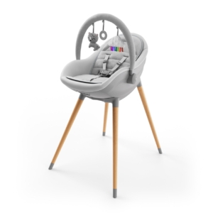 KINDERKRAFT STOLICA ZA HRANJENJE 2U1 FINI UP GREY - Slika 2