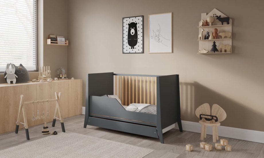 LETTINO COSMO KREVETAC 120X60 ANTRACIT PINE + FIOKA LETTINO COSMO KREVETAC 120X60 ANTRACIT PINE + FIOKA