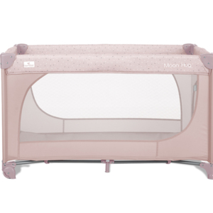 LORELLI PRENOSIVI KREVET MOON HUG 1 NIVO - PINK Prenosivi krevetac Moon Hug roze – pogled sa strane
