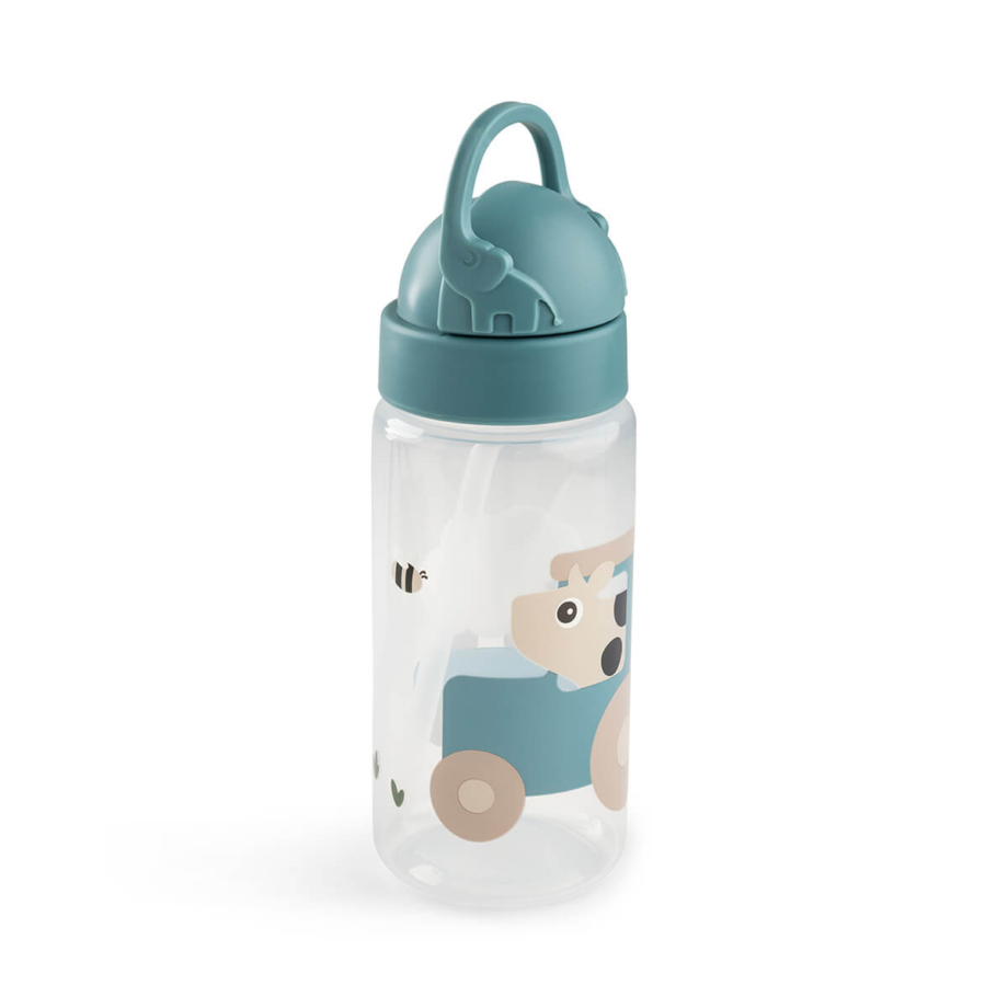 Done by Deer flašica Tiny Farm plava Done by Deer flašica sa slamkom Tiny Farm 350 ml plava