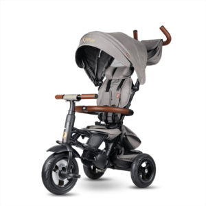 Qplay tricikl Rito Deluxe 3u1, sivi