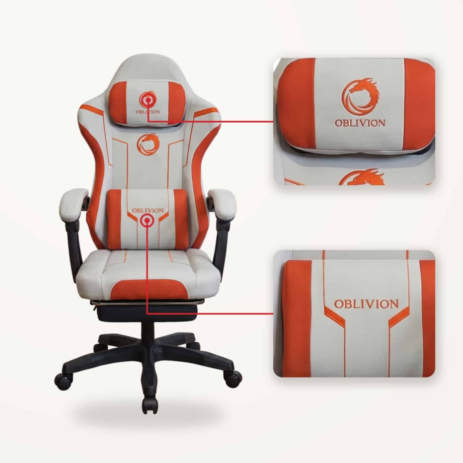 Gejmerska stolica Oblivion PHANTOM Sivo-narandžasta Gejmerska stolica Oblivion PHANTOM Sivo-narandžasta