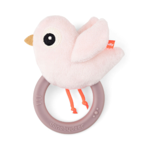 Done by Deer senzorna zvečka sa glodalicom Birdee roze