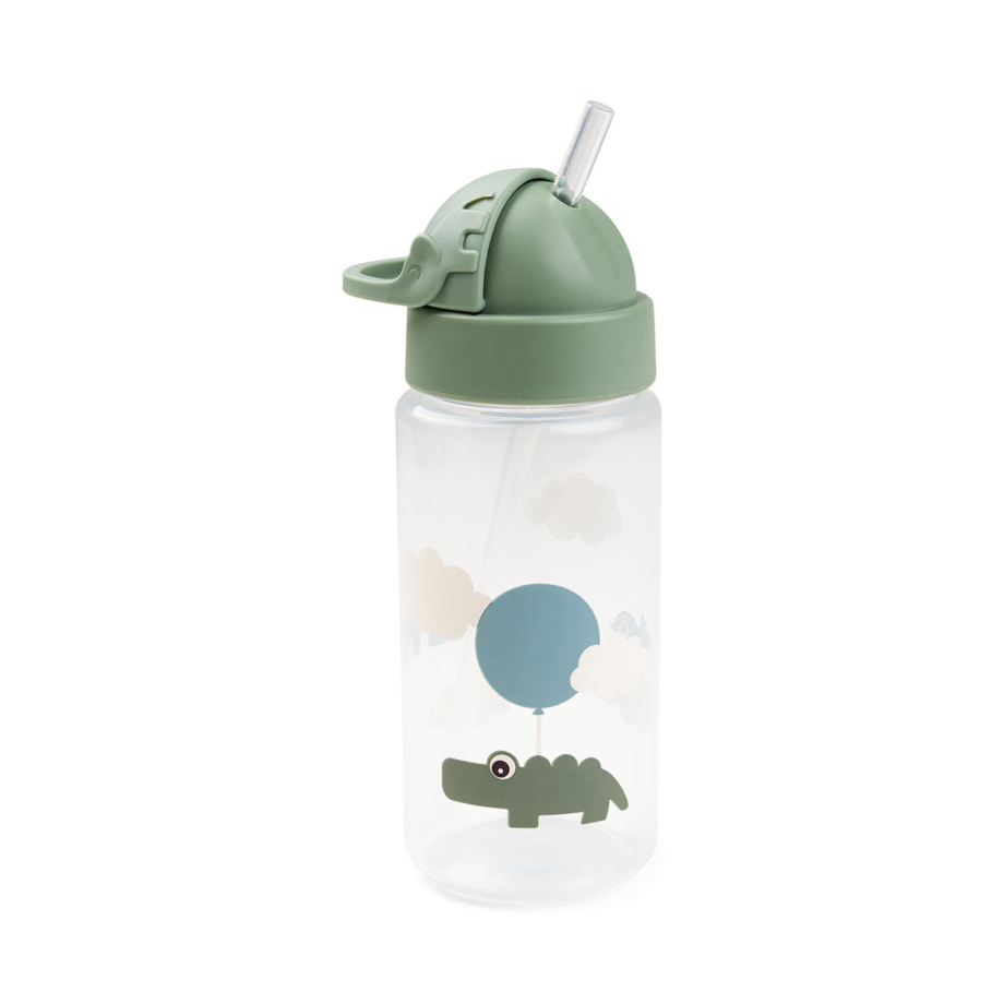 Done by Deer flašica sa slamkom Happy Clouds zelena Done by Deer flašica sa slamkom Happy Clouds zelena, bliži prikaz
