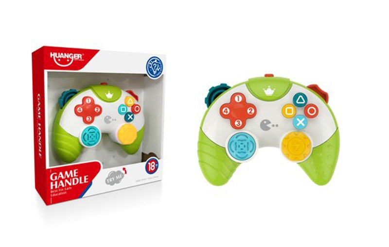 Bebi igračka džojstik u zelenoj i beloj boji sa šarenim dugmićima