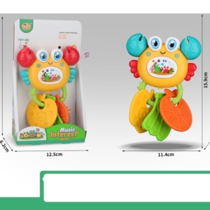 Bebi muzička zvečka u obliku raka sa voćnim privescima
