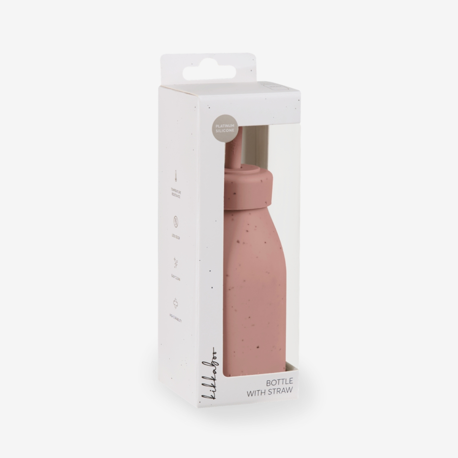 KIKKA BOO Silikonska flašica sa slamkom Platinum 200 ml Blush – prikaz 6
