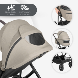 Kikka Boo Chiara 2027 kolica beige – prikaz 3