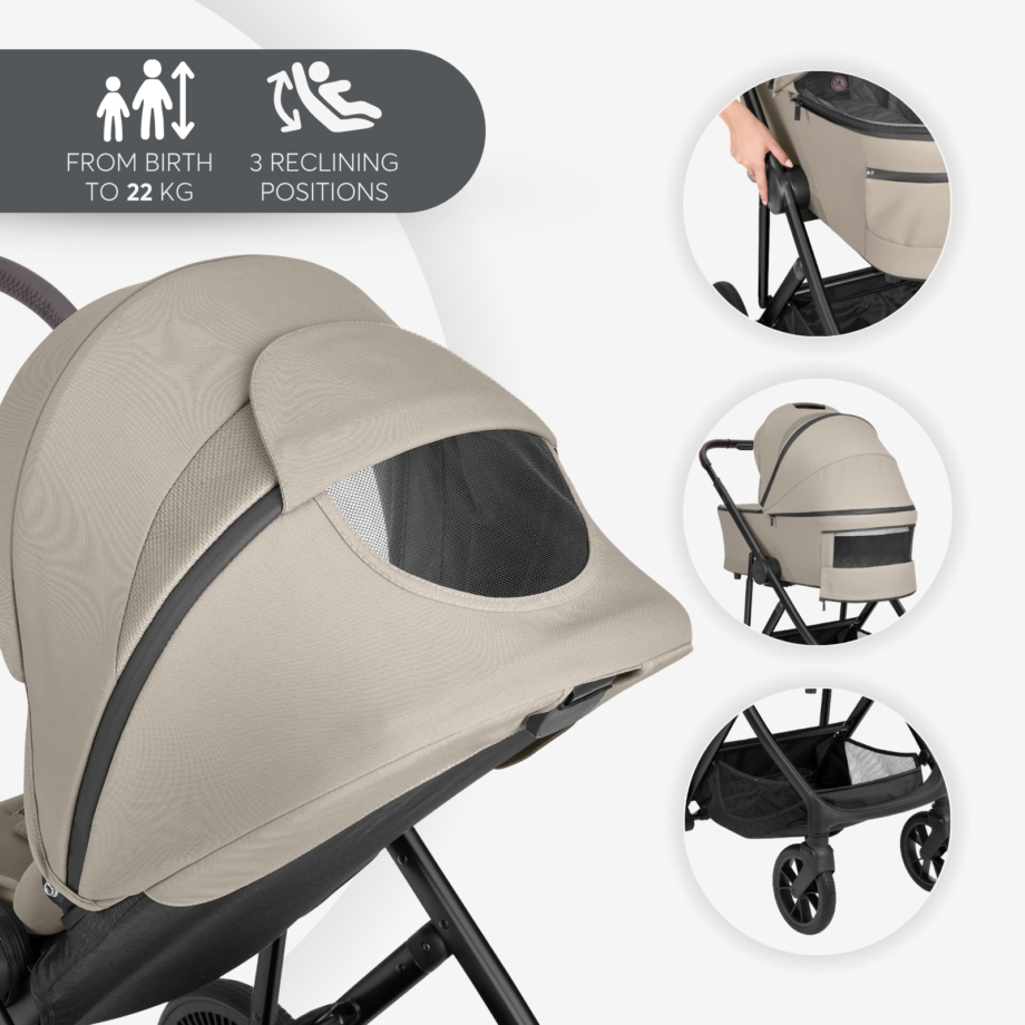 Kikka Boo Chiara 2027 kolica beige – prikaz 3