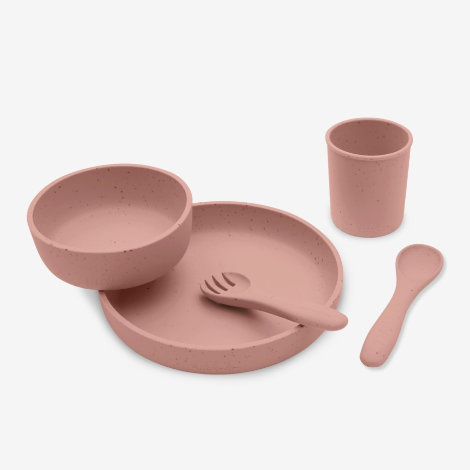 KIKKA BOO Silikonski set za hranjenje 5 delova Platinum Blush – prikaz 3