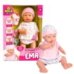 Interaktivna lutka beba Ema u roze kapici sa flašicom i cuclom