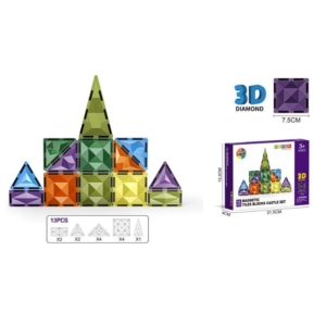 MAGNETNE PLOCICE DIAMOND 13PCS Set od 13 magnetnih pločica Diamond u više boja i pakovanje