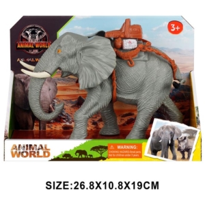 FIGURA AFRICKOG SLONA SA SEDLOM 63697 Figura afričkog slona sa sedlom na leđima, dužine 26,8 cm