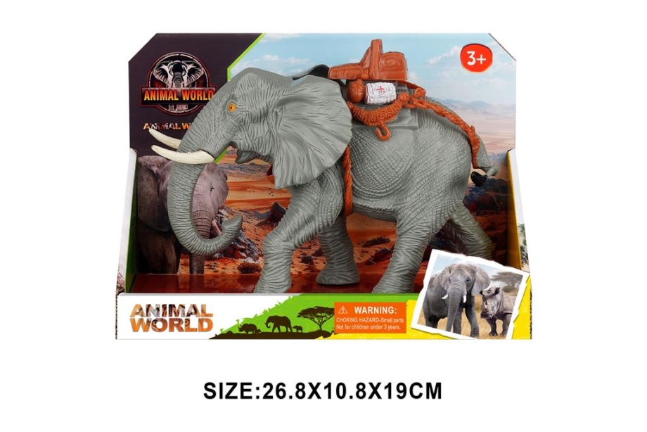 image3 Figura afričkog slona sa sedlom na leđima, dužine 26,8 cm
