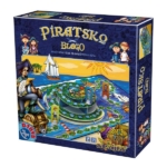 Kutija društvene igre Piratsko blago sa piratima, brodom i sandukom blaga