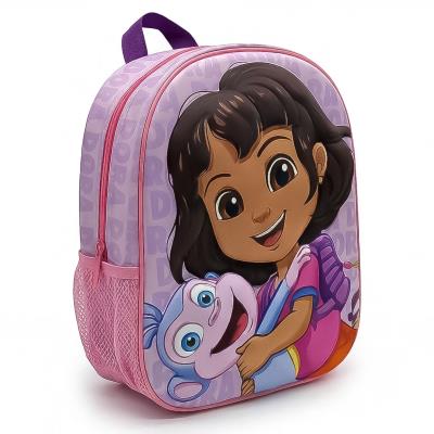 Ranac Dora 30 cm Ranac Dora sa 3D motivom Dore i Bootsa u ljubičasto-roze boji