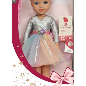 Lutka balerina Dream Girl u srebrnom topu i šarenoj tutu suknji