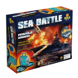 Kutija društvene igre Potapanje brodova Sea Battle sa ratnim brodom