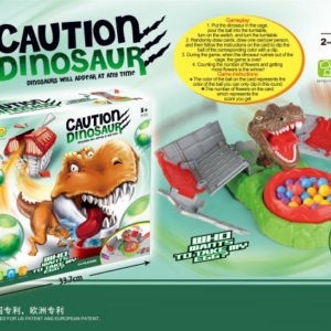 Kutija društvene igre Dino sa jajima sa dinosaurusom i šarenim kuglicama