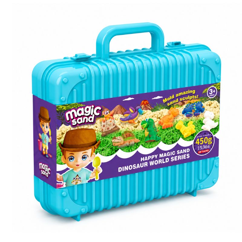 image3 (3) Plavi kofer sa magičnim peskom i kalupima za dinosaurusa, 450 g