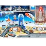 Set igračka svemirska baza Express Wheels sa stanicom, rampama, vozilima, šatlom i astronautima