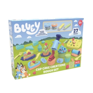 Bluey set za modelovanje Cup Cake Creations sa kalupima, valjkom i tubama mase