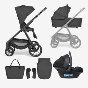 Kikka Boo Modena 2027 3u1 kolica black sa I-Size auto sedištem i korpom