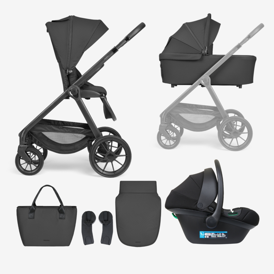 Kikka Boo Modena 2027 3u1 kolica black sa I-Size auto sedištem i korpom