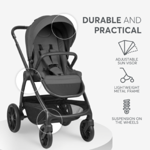 Kikka Boo Modena 2027 kolica dark grey – prikaz 6